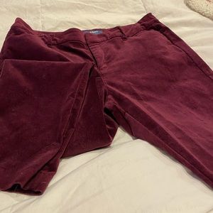 Velvet ankle pants